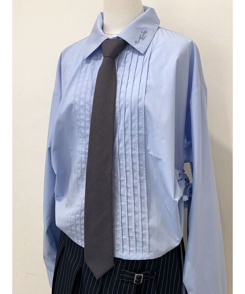 jouetie(ジュエティ)の「スライダーネクタイ(ネクタイ・レディース・ブラック/グレー・FREE)」の1枚目の写真