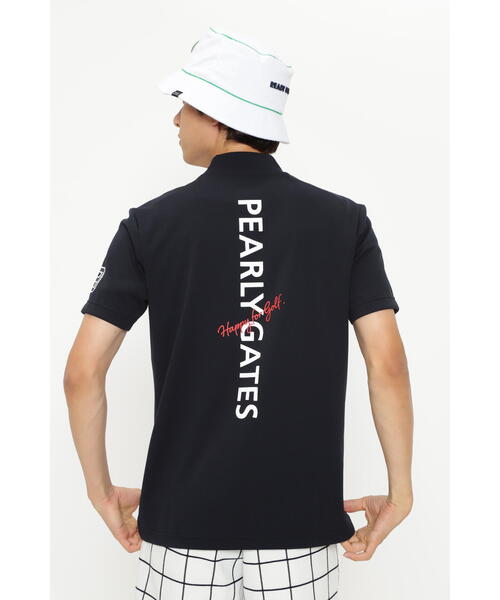 【PEARLY GATES】ストレッチドビー 半袖ハイネックカットソー