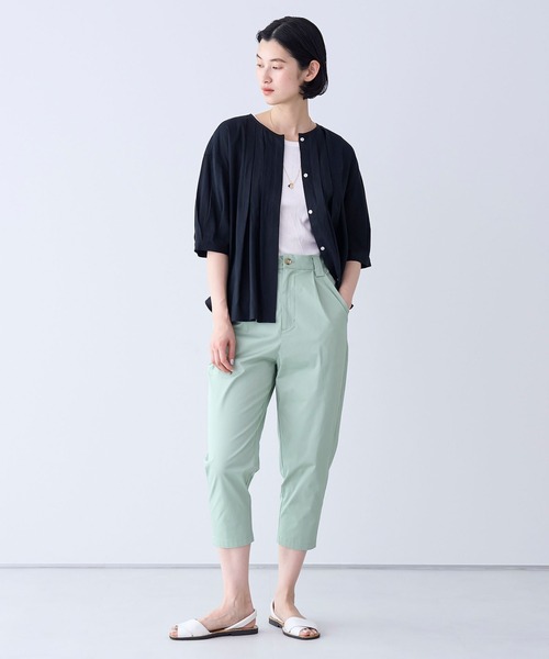【値下げ】新品　NIMES リネン ブラウス NIMES（ニーム）の「リネンレーヨンタックブラウス（シャツ