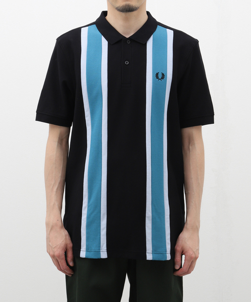 FRED PERRY(フレッドペリー)の「FRED PERRY (フレッド ペリー) WOVEN MESH RELAXED POLO M7802(ポロシャツ・メンズ・ブラック・MEDIUM/LARGE)」の1枚目の写真