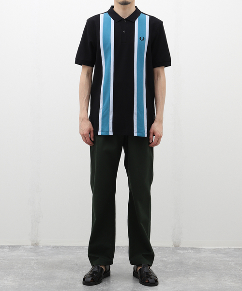 FRED PERRY(フレッドペリー)の「FRED PERRY (フレッド ペリー) WOVEN MESH RELAXED POLO M7802(ポロシャツ・メンズ・ブラック・MEDIUM/LARGE)」の2枚目の写真