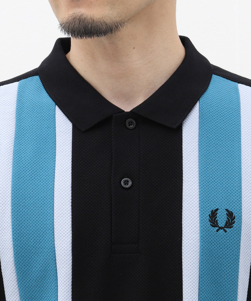 FRED PERRY(フレッドペリー)の「FRED PERRY (フレッド ペリー) WOVEN MESH RELAXED POLO M7802(ポロシャツ・メンズ・ブラック・MEDIUM/LARGE)」の6枚目の写真