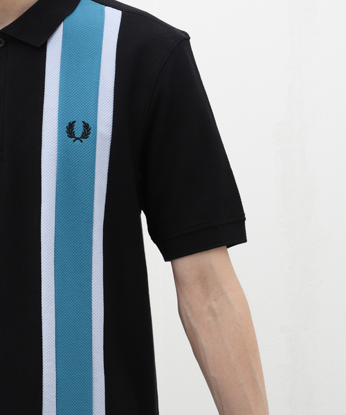 FRED PERRY(フレッドペリー)の「FRED PERRY (フレッド ペリー) WOVEN MESH RELAXED POLO M7802(ポロシャツ・メンズ・ブラック・MEDIUM/LARGE)」の8枚目の写真