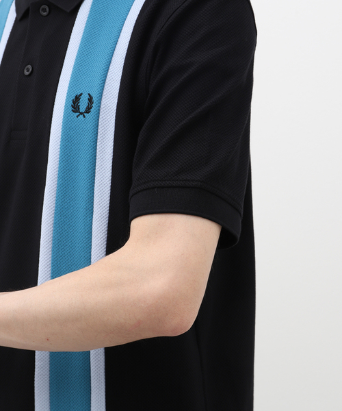 FRED PERRY(フレッドペリー)の「FRED PERRY (フレッド ペリー) WOVEN MESH RELAXED POLO M7802(ポロシャツ・メンズ・ブラック・MEDIUM/LARGE)」の9枚目の写真