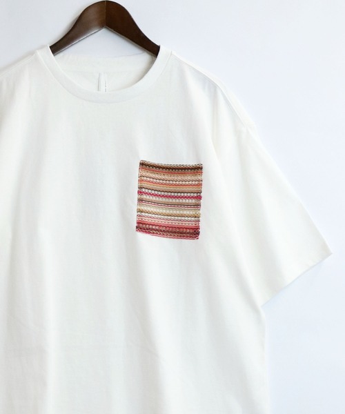 おしゃれスタ(オシャレスタ)の「バルファスレースポケット クルーネック半袖Tシャツ【IR】 オーバーサイズ メンズ レディース(Tシャツ/カットソー・メンズ・ホワイト/ブラック/チャコールグレー・XL/L/M)」の1枚目の写真