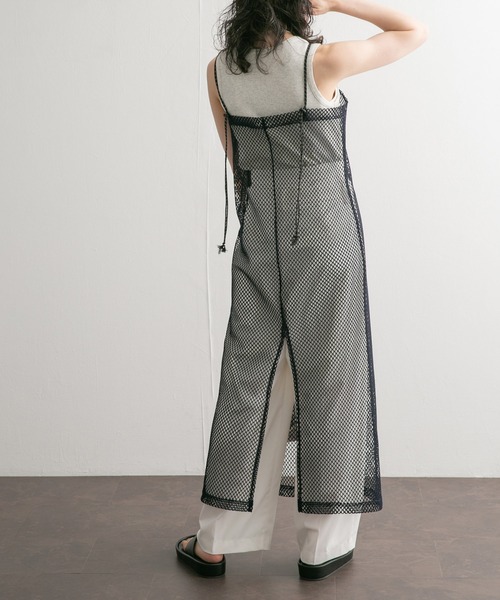 KBF（ケイビーエフ）の「Iラインメッシュワンピース（ワンピース・レディース・ネイビー/ボルドー・ONE）」の2枚目の写真