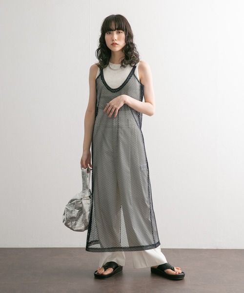 KBF（ケイビーエフ）の「Iラインメッシュワンピース（ワンピース・レディース・ネイビー/ボルドー・ONE）」の12枚目の写真