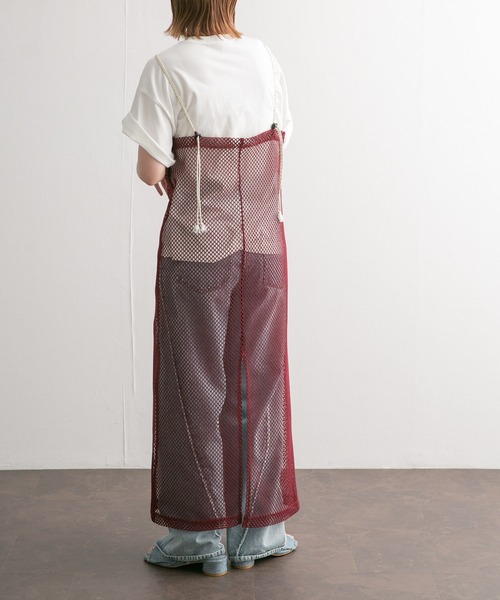 KBF（ケイビーエフ）の「Iラインメッシュワンピース（ワンピース・レディース・ネイビー/ボルドー・ONE）」の5枚目の写真