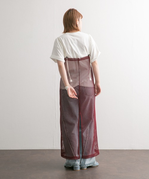 KBF（ケイビーエフ）の「Iラインメッシュワンピース（ワンピース・レディース・ネイビー/ボルドー・ONE）」の9枚目の写真