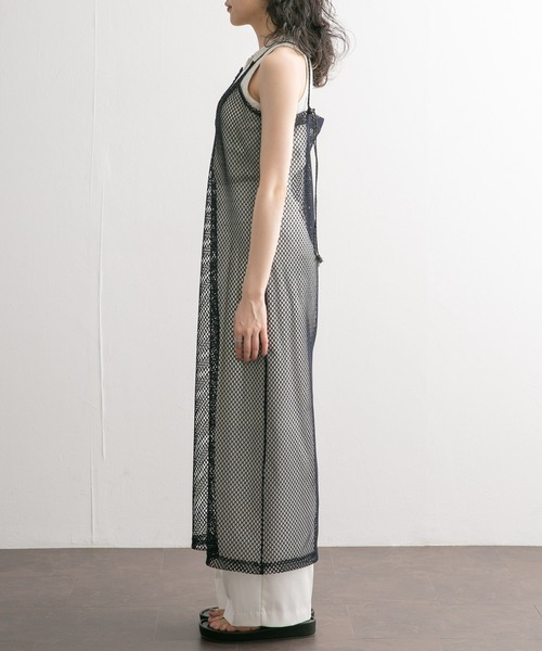 KBF（ケイビーエフ）の「Iラインメッシュワンピース（ワンピース・レディース・ネイビー/ボルドー・ONE）」の16枚目の写真