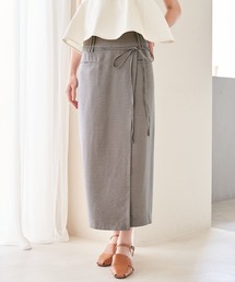 VIS | 【接触冷感・洗える】美easyリネンライクベルト付き Iラインスカート(スカート)