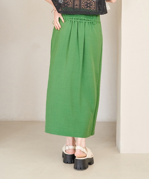 VIS（ビス）の「美easyラップ風リボンベルトスカート（スカート・レディース・キナリ/グリーン/グレー/ダークブラウン/ピンク系その他2・S/M）」の19枚目の写真