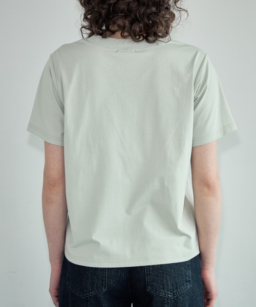 Formeque（フォルミーク）の「【Formeque】ロゴ刺繍Tシャツ（Tシャツ/カットソー・レディース・ホワイト/グリーン・FREE）」の12枚目の写真