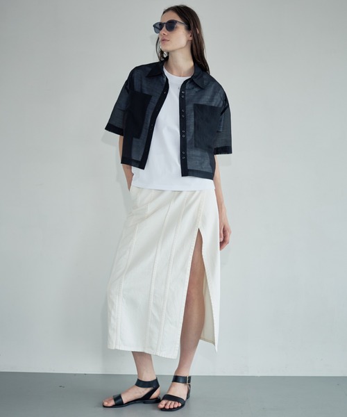 Formeque（フォルミーク）の「【Formeque】ロゴ刺繍Tシャツ（Tシャツ/カットソー・レディース・ホワイト/グリーン・FREE）」の4枚目の写真