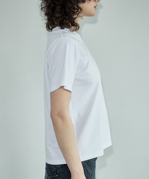 Formeque（フォルミーク）の「【Formeque】ロゴ刺繍Tシャツ（Tシャツ/カットソー・レディース・ホワイト/グリーン・FREE）」の6枚目の写真