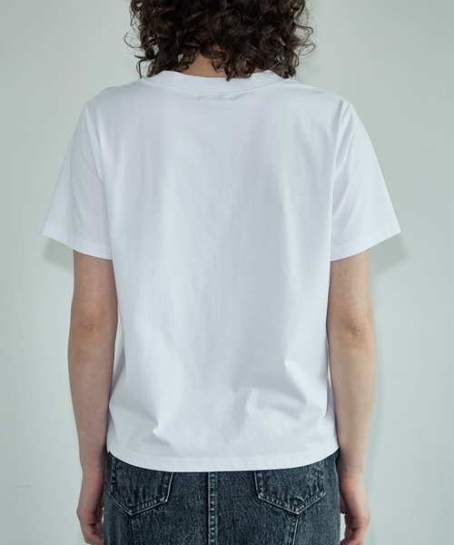 Formeque（フォルミーク）の「【Formeque】ロゴ刺繍Tシャツ（Tシャツ/カットソー・レディース・ホワイト/グリーン・FREE）」の7枚目の写真