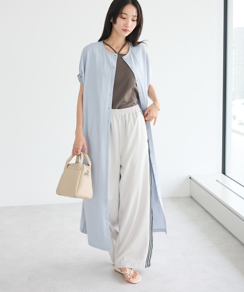 CRAFT STANDARD BOUTIQUE(クラフトスタンダードブティック)の「接触冷感/抗菌防臭/ 前後2WAY半袖ワンピース(ワンピース・レディース・ブラック/アイボリー/サックスブルー・FREE)」の3枚目の写真