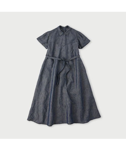 45R 綿麻ダンガリーのドレス　美品です⭐︎ 45R（フォーティファイブアール）の「綿麻ダンガリーのドレス