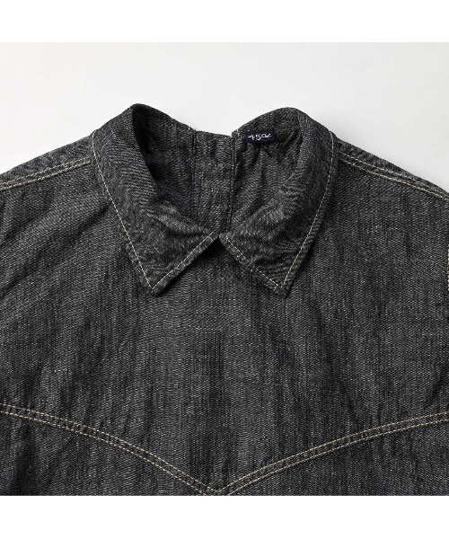 45R 綿麻ダンガリーのドレス　美品です⭐︎ 70650082.jpg