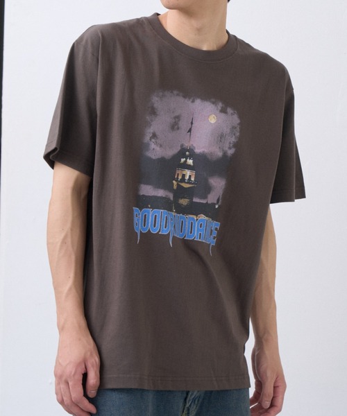 Good Riddance(グッドリダンス)の「【Goodriddance オリジナルデザイン】night town design tee(Tシャツ/カットソー・メンズ・ホワイト/ブラック/チャコール・L/M)」の2枚目の写真