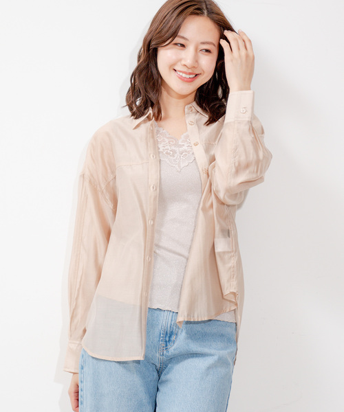 Jayro(ジャイロ)の「後ろタックシアーシャツ(シャツ/ブラウス・レディース・グリーン/ブラック/ダークブラウン/ピンク/サックスブルー・M)」の21枚目の写真