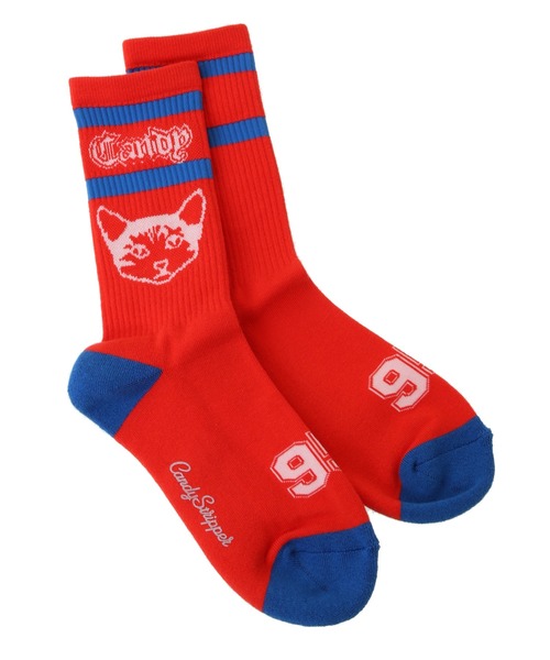 Candy Stripper（キャンディストリッパー）の「NUMBERING CATS RIB ソックス（ソックス/靴下・レディース・レッド/ブルー/グレー/ブラック・FREE）」の4枚目の写真