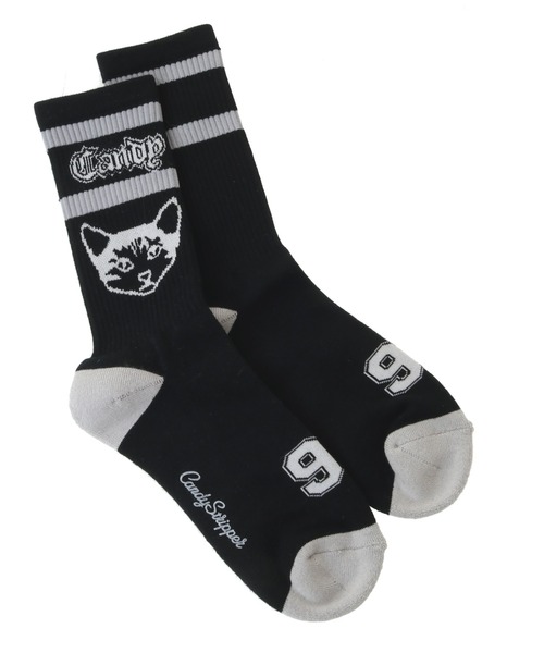 Candy Stripper（キャンディストリッパー）の「NUMBERING CATS RIB ソックス（ソックス/靴下・レディース・レッド/ブルー/グレー/ブラック・FREE）」の2枚目の写真