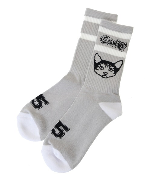 Candy Stripper（キャンディストリッパー）の「NUMBERING CATS RIB ソックス（ソックス/靴下・レディース・レッド/ブルー/グレー/ブラック・FREE）」の5枚目の写真