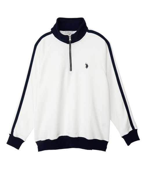 U.S. POLO ASSN.(ユーエスポロアッスン)の「Ada./U.S. POLO ASSN.ユーエスポロアッスン ラインデザインハーフジップスウェット(スウェット・レディース・オフホワイト/グレー/ブラック/ネイビー/レッド/ベージュ・M/L)」の9枚目の写真