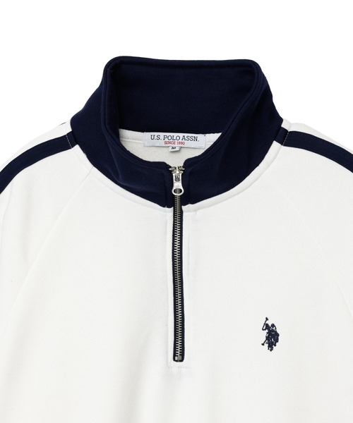 U.S. POLO ASSN.(ユーエスポロアッスン)の「Ada./U.S. POLO ASSN.ユーエスポロアッスン ラインデザインハーフジップスウェット(スウェット・レディース・オフホワイト/グレー/ブラック/ネイビー/レッド/ベージュ・M/L)」の20枚目の写真