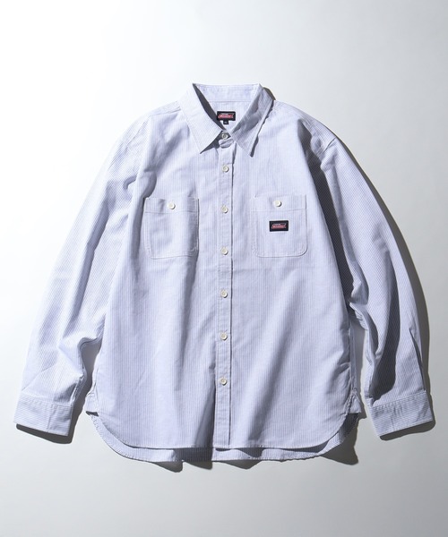 Dickies(ディッキーズ)の「【GENUINE DICKIES/ジェニュインディッキーズ】オックス 長袖 ワークシャツ(シャツ/ブラウス・メンズ・ネイビー/ホワイト/コバルトブルー/ブルー系その他・M/L/XL)」の4枚目の写真