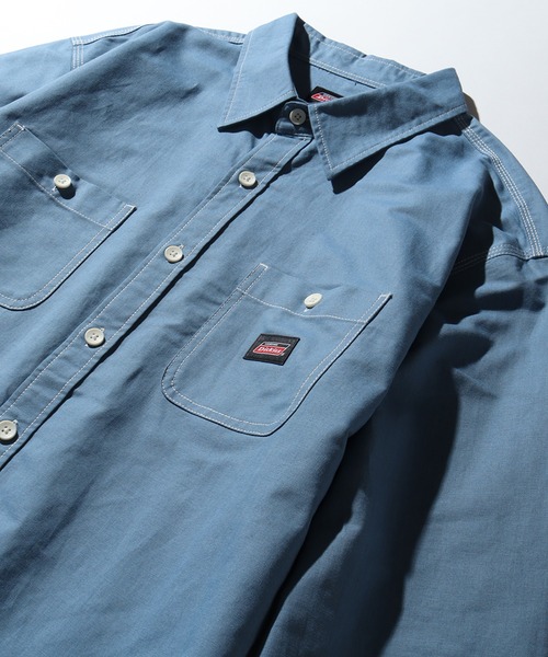 Dickies(ディッキーズ)の「【GENUINE DICKIES/ジェニュインディッキーズ】オックス 長袖 ワークシャツ(シャツ/ブラウス・メンズ・ネイビー/ホワイト/コバルトブルー/ブルー系その他・M/L/XL)」の11枚目の写真