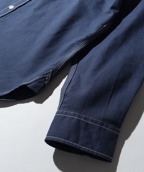 Dickies(ディッキーズ)の「【GENUINE DICKIES/ジェニュインディッキーズ】オックス 長袖 ワークシャツ(シャツ/ブラウス・メンズ・ネイビー/ホワイト/コバルトブルー/ブルー系その他・M/L/XL)」の7枚目の写真