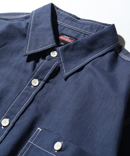 Dickies(ディッキーズ)の「【GENUINE DICKIES/ジェニュインディッキーズ】オックス 長袖 ワークシャツ(シャツ/ブラウス・メンズ・ネイビー/ホワイト/コバルトブルー/ブルー系その他・M/L/XL)」の9枚目の写真