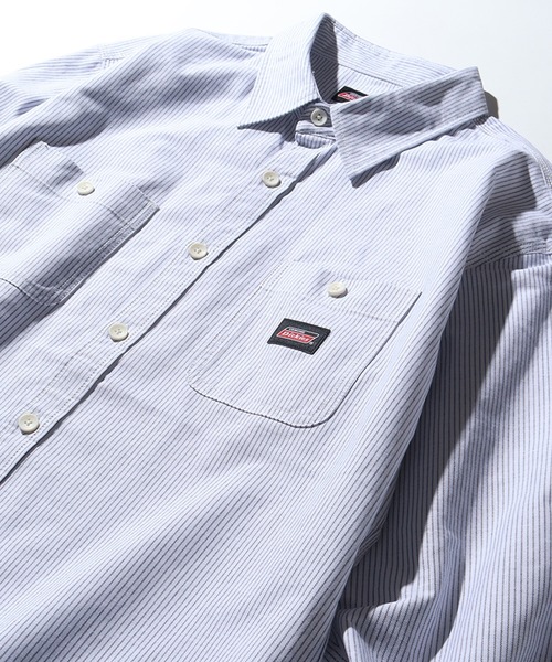 Dickies(ディッキーズ)の「【GENUINE DICKIES/ジェニュインディッキーズ】オックス 長袖 ワークシャツ(シャツ/ブラウス・メンズ・ネイビー/ホワイト/コバルトブルー/ブルー系その他・M/L/XL)」の10枚目の写真