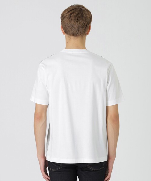 BLACK LABEL CRESTBRIDGE（ブラックレーベル・クレストブリッジ）の「【一部店舗限定】ストライプパッチワークTシャツ（Tシャツ/カットソー・メンズ・ネイビー/オフホワイト/ブラック・M/L/XL）」の5枚目の写真