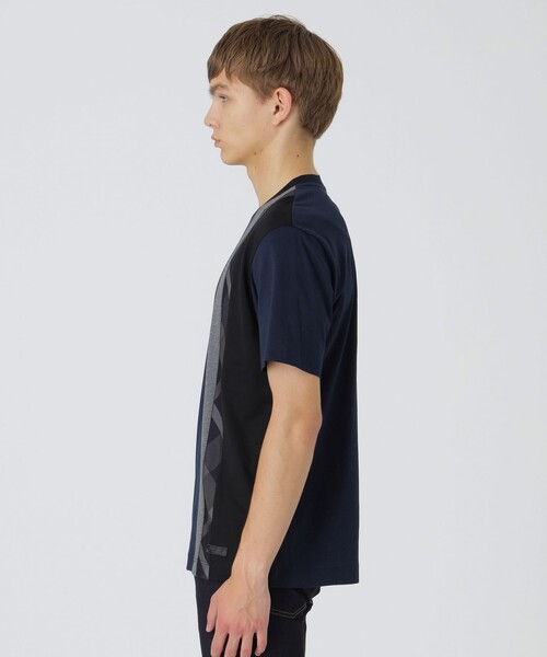 BLACK LABEL CRESTBRIDGE（ブラックレーベル・クレストブリッジ）の「【一部店舗限定】ストライプパッチワークTシャツ（Tシャツ/カットソー・メンズ・ネイビー/オフホワイト/ブラック・M/L/XL）」の9枚目の写真