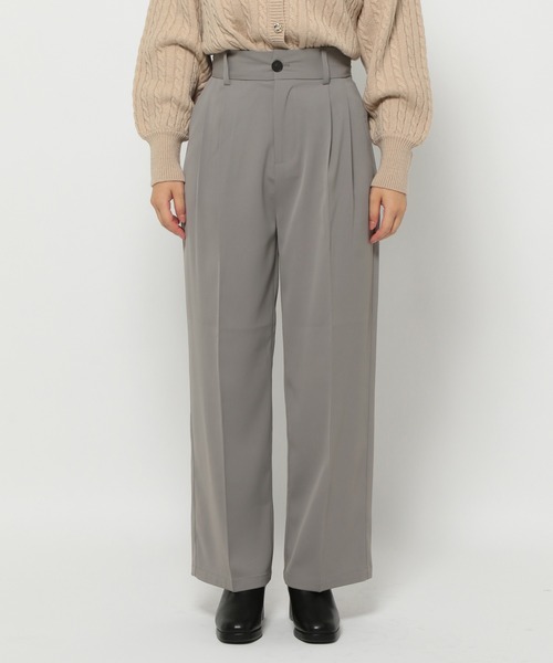 mysty woman（ミスティウーマン）の「ビシルエットストレートパンツ 144247（スラックス・レディース・ブラック/グレー/アイボリー/オレンジ・SMALL/MEDIUM）」の15枚目の写真