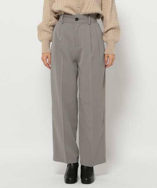 mysty woman（ミスティウーマン）の「ビシルエットストレートパンツ 144247（スラックス・レディース・ブラック/グレー/アイボリー/オレンジ・SMALL/MEDIUM）」の17枚目の写真