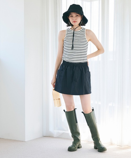 coca（coca）（コカ）の「【WEB限定セール】アメスリクルーネックタンクトップ（タンクトップ・レディース・ブラック/A/B/ライトグレー・S/M/L）」の7枚目の写真