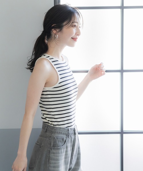 coca（coca）（コカ）の「【WEB限定セール】アメスリクルーネックタンクトップ（タンクトップ・レディース・ブラック/A/B/ライトグレー・S/M/L）」の8枚目の写真