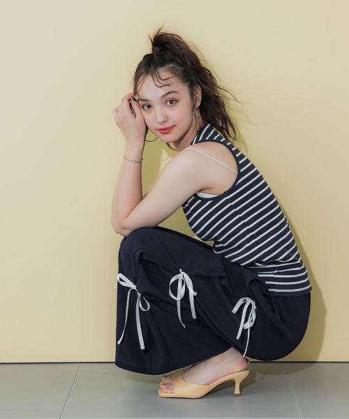 coca（coca）（コカ）の「【WEB限定セール】アメスリクルーネックタンクトップ（タンクトップ・レディース・ブラック/A/B/ライトグレー・S/M/L）」の10枚目の写真