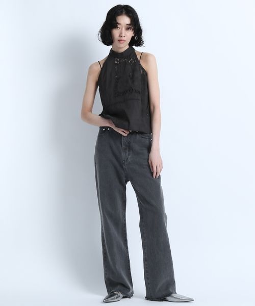 eL（エル）の「【eL】 Panel Lace Halterneck Shirt/125344（シャツ/ブラウス・レディース・オフホワイト/ブラック・FREE）」の10枚目の写真