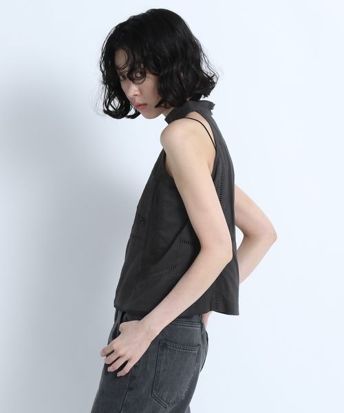 eL（エル）の「【eL】 Panel Lace Halterneck Shirt/125344（シャツ/ブラウス・レディース・オフホワイト/ブラック・FREE）」の12枚目の写真