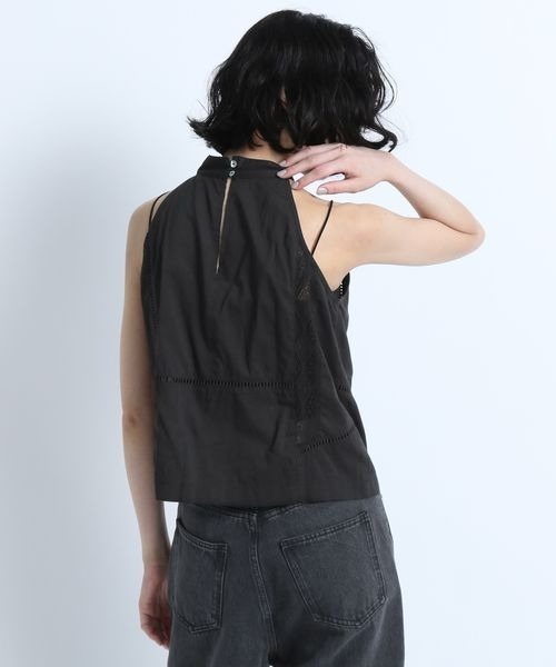 eL（エル）の「【eL】 Panel Lace Halterneck Shirt/125344（シャツ/ブラウス・レディース・オフホワイト/ブラック・FREE）」の13枚目の写真