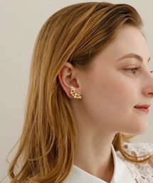 JewCas（ジュアキャス）の「JewCas パール×ゴールドビーズOneMore mix bowlエアフィットイヤリング [JC4723]（イヤリング）」