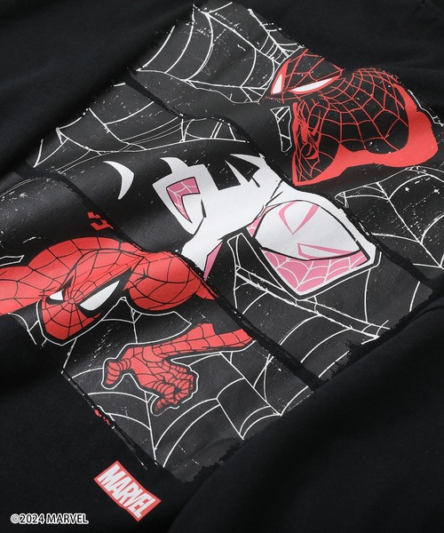 GLAZOS(グラソス)の「【大人向けサイズあり】【MARVEL】スパイダーマン/バックプリントビッグTシャツ(Tシャツ/カットソー・キッズ・ブラック/ホワイト・LL/L/M/S)」の13枚目の写真