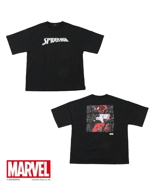 GLAZOS(グラソス)の「【大人向けサイズあり】【MARVEL】スパイダーマン/バックプリントビッグTシャツ(Tシャツ/カットソー・キッズ・ブラック/ホワイト・LL/L/M/S)」の5枚目の写真
