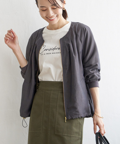 【セール】【雑誌InRed web10月号掲載】ライトブルゾン(ブルゾン)|ikka(イッカ) 【セール】【雑誌InRed web10月号掲載】ライトブルゾン(ブルゾン)|ikka(イッカ)