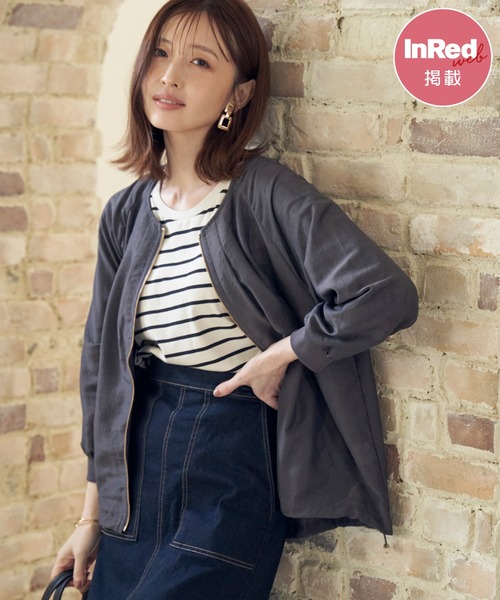 【セール】【雑誌InRed web10月号掲載】ライトブルゾン(ブルゾン)|ikka(イッカ) 【セール】【雑誌InRed web10月号掲載】ライトブルゾン(ブルゾン)|ikka(イッカ)
